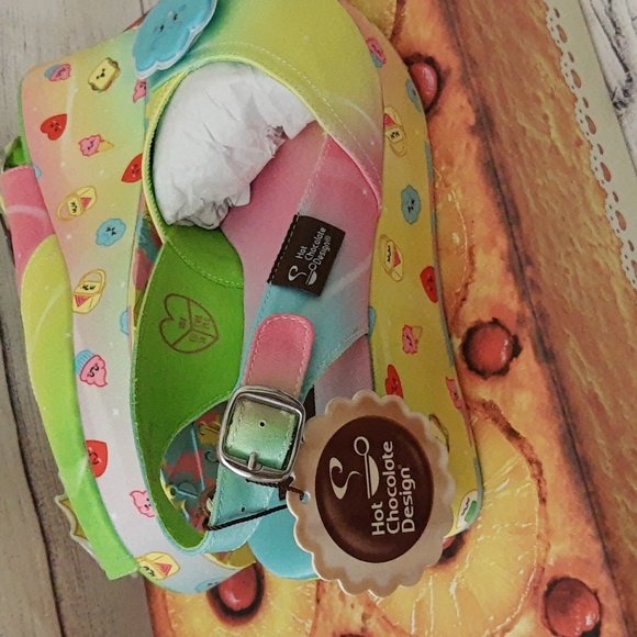 Hot Chocolate Design Chocolaticas Platform Wedge Slingback Sandals PICNIC Sz 8 - Picture 10 of 16